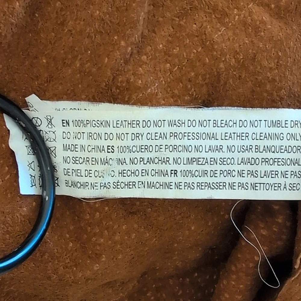 Forever 21 Womens Small Fringe Vest Brown Leather Y2K Western Boho Festival - Picture 7 of 7